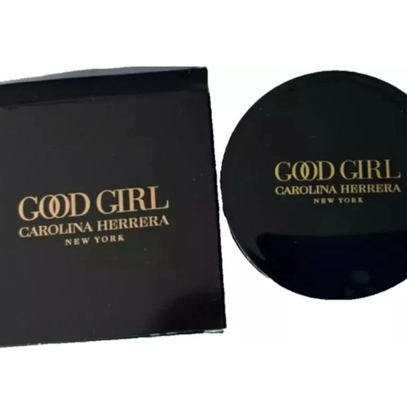 Carolina Herrera Authentic Black Tone Mirror Compact Hand Flipped Mirror NIB - Picture 3 of 4